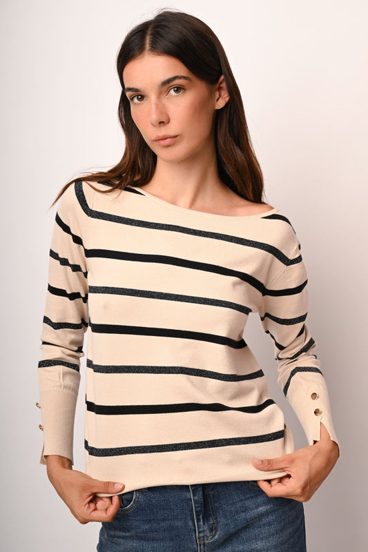 Lurex Striped knit sweater