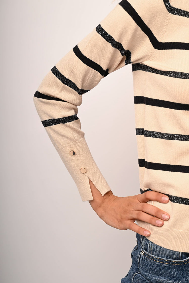 Lurex Striped knit sweater