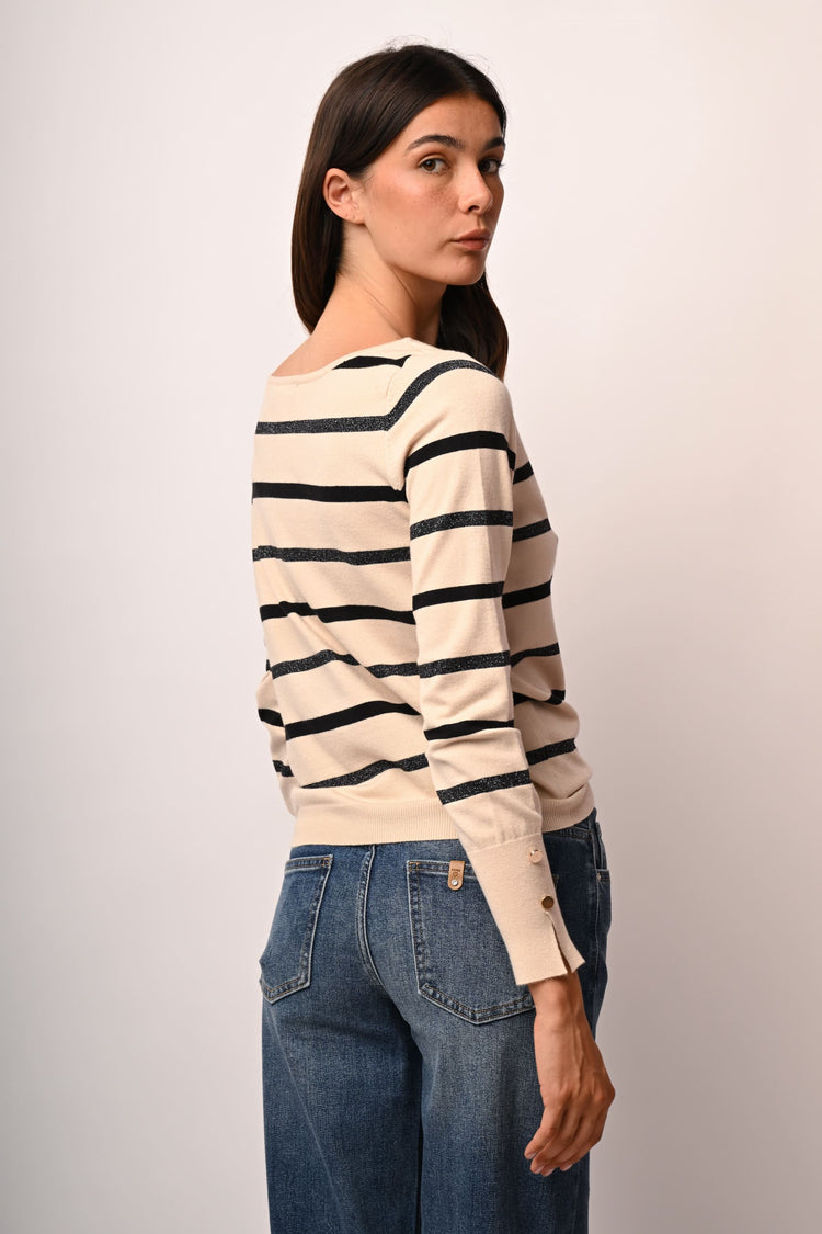 Lurex Striped knit sweater