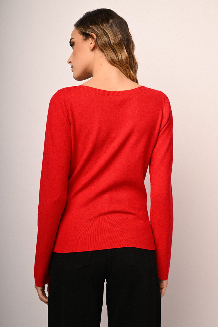 Maglia shiffer con strass