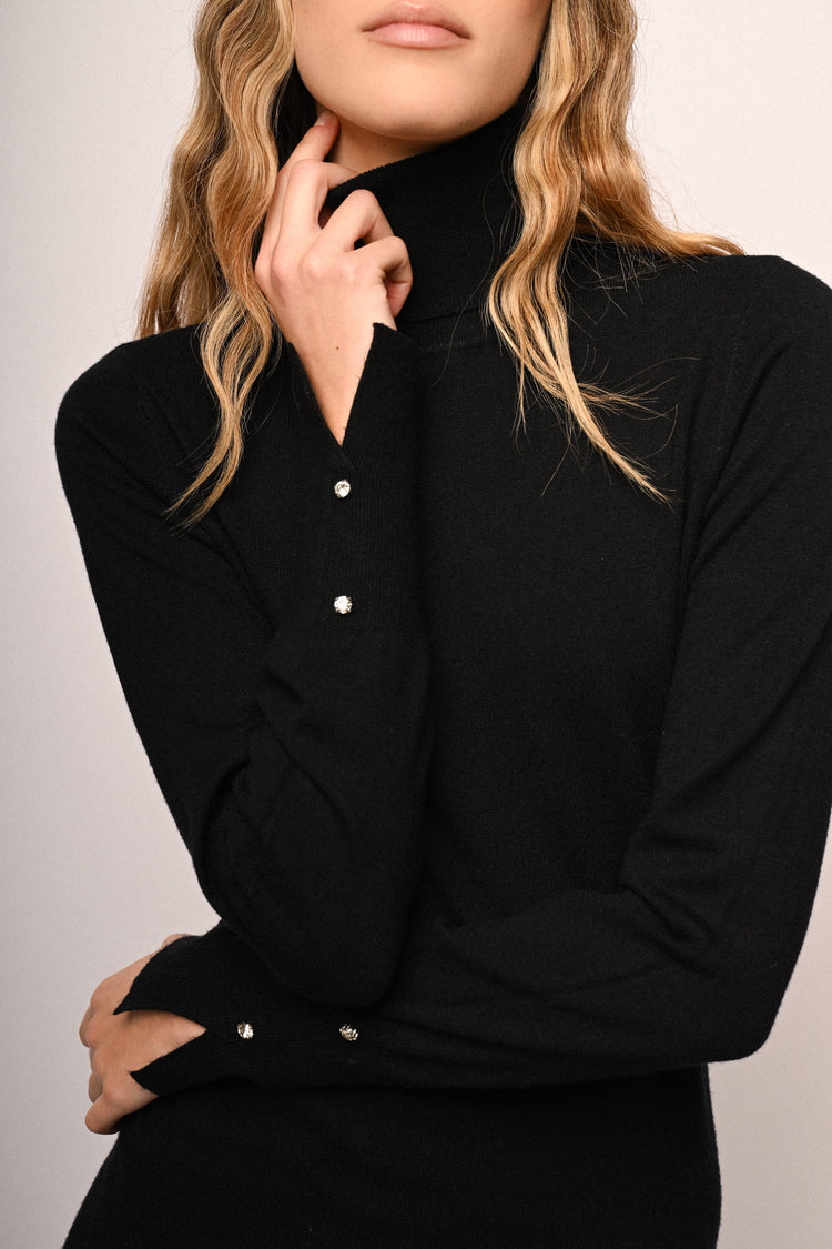 Maglia dolcevita con lurex