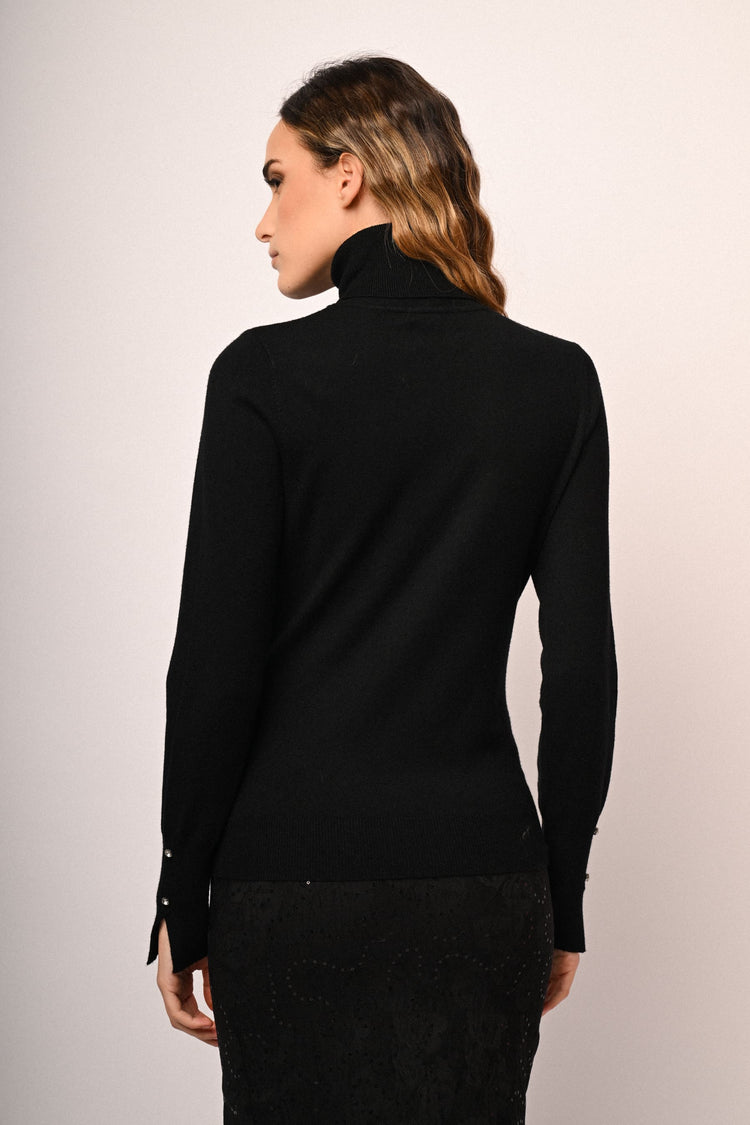 Maglia dolcevita con lurex