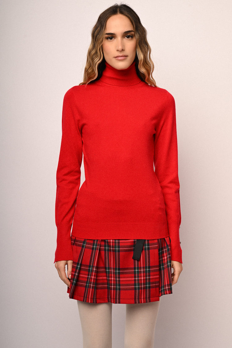 Maglia dolcevita con lurex