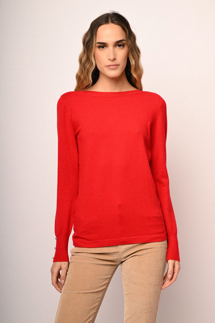 Rhinestone cuff sweater