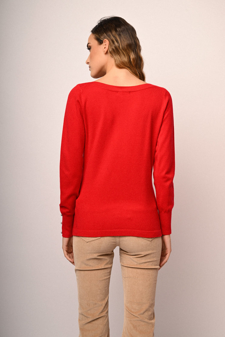 Rhinestone cuff sweater