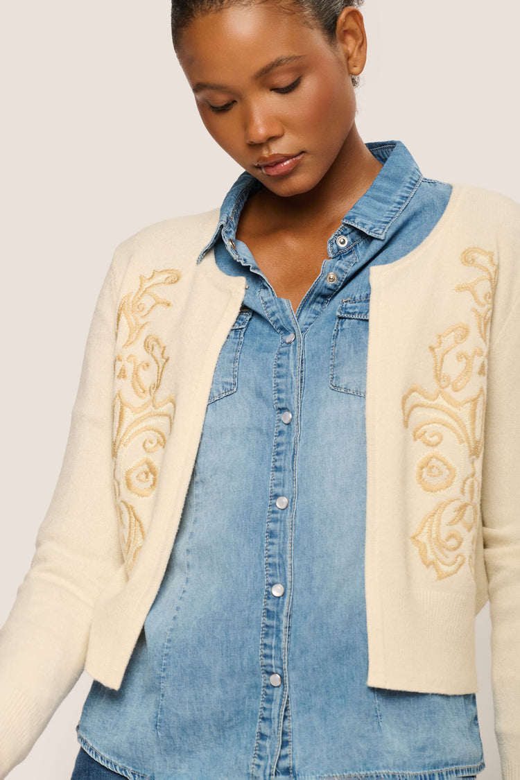 Embroidered cardigan