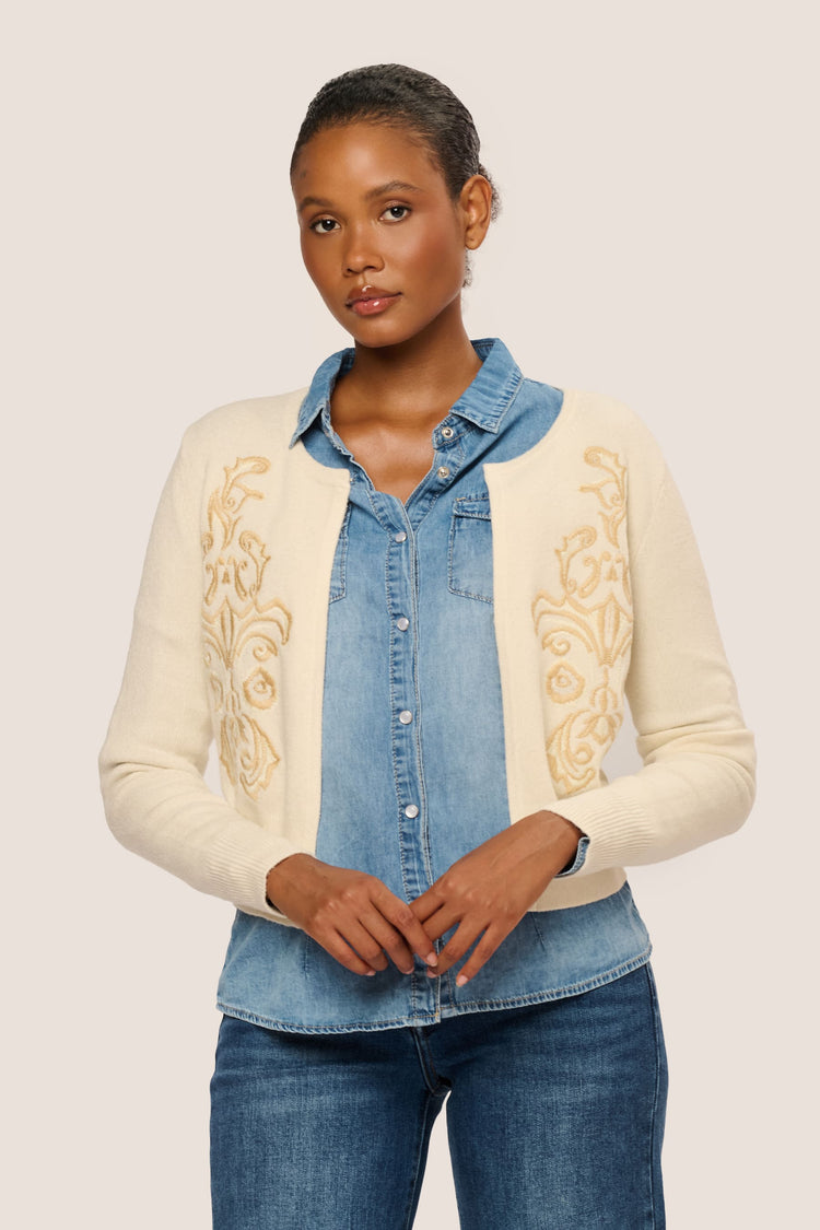 Embroidered cardigan