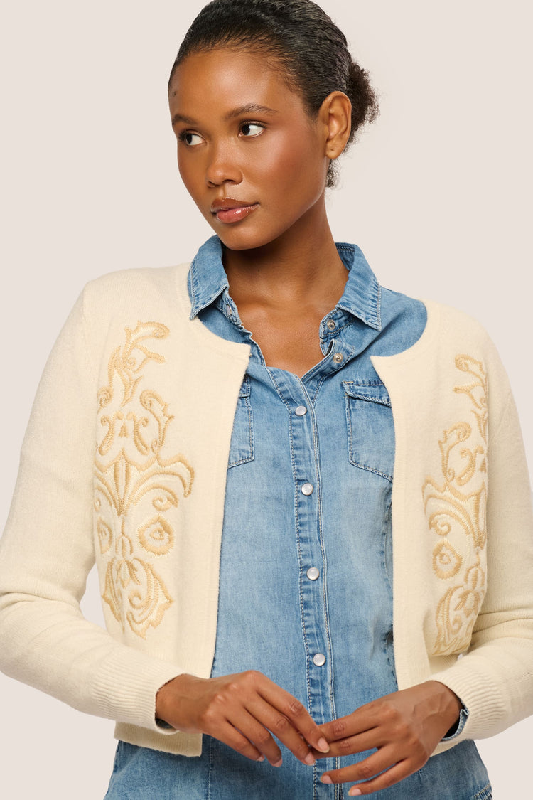 Embroidered cardigan