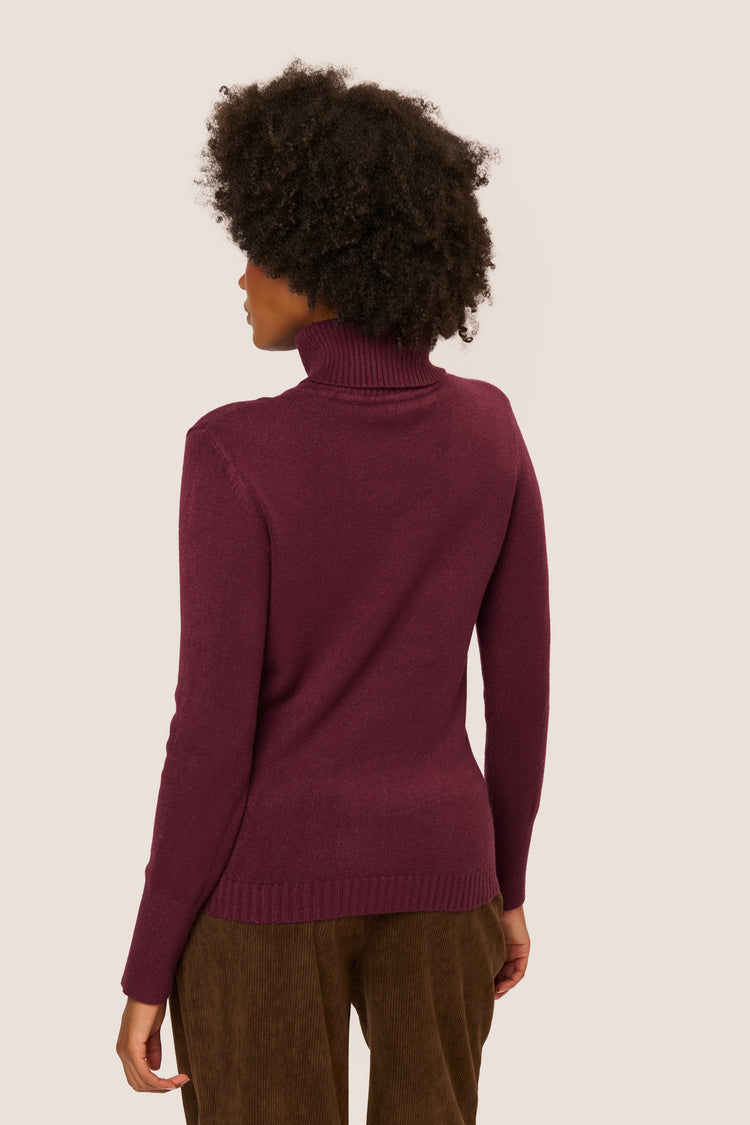 Lace-detail turtleneck