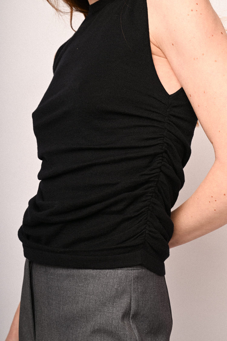 Gathered knit top