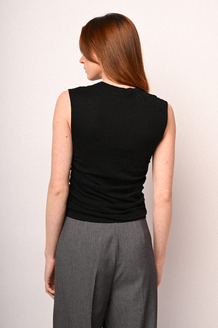 Gathered knit top