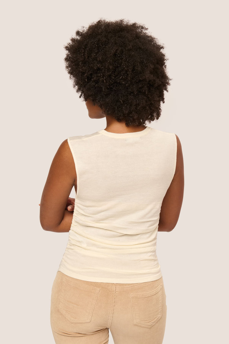 Gathered knit top
