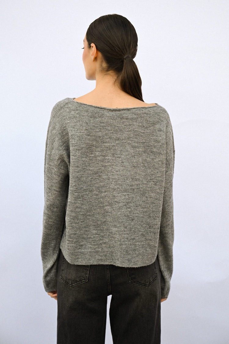 Sequin boxy-fit sweater