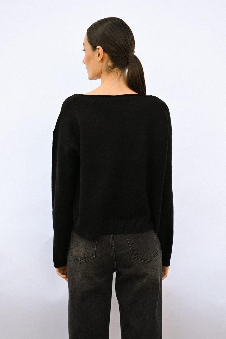 Sequin boxy-fit sweater