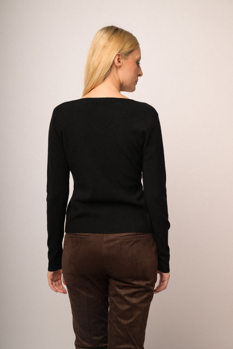 Cardigan con bottone