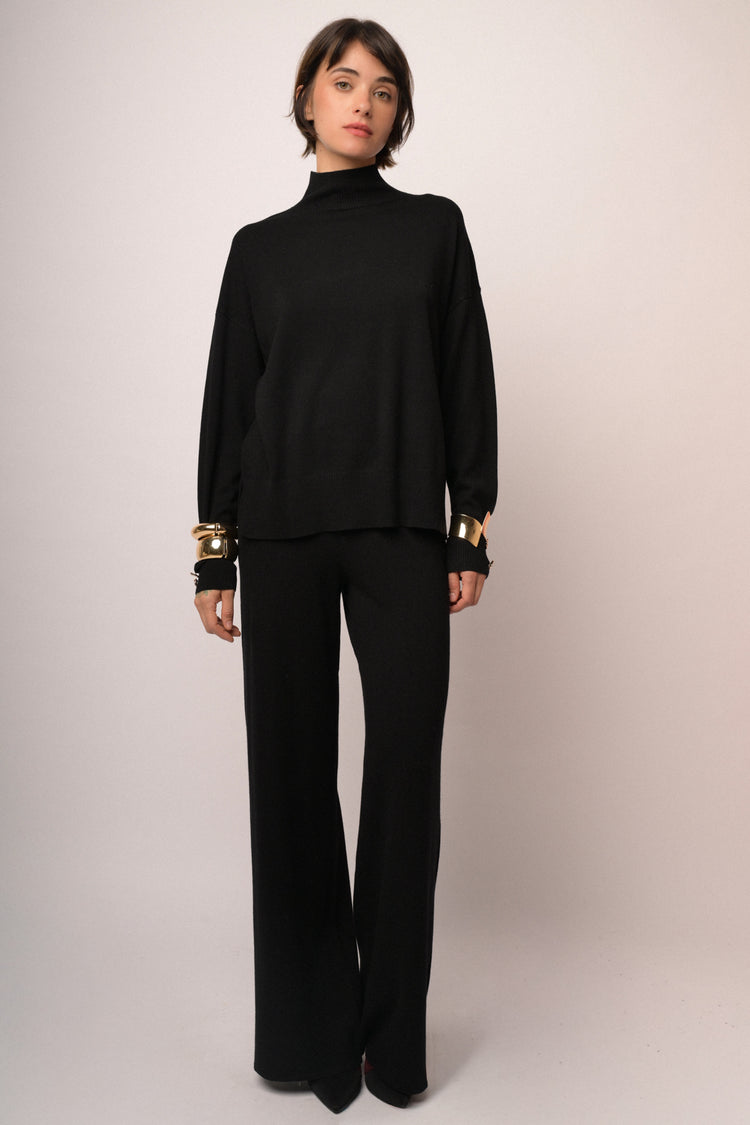 Maglia over collo alto