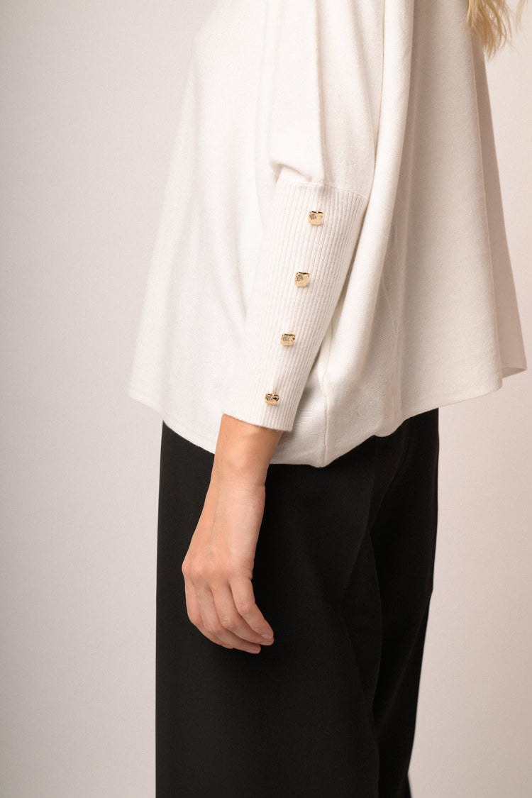 Maglia collone con bottoni