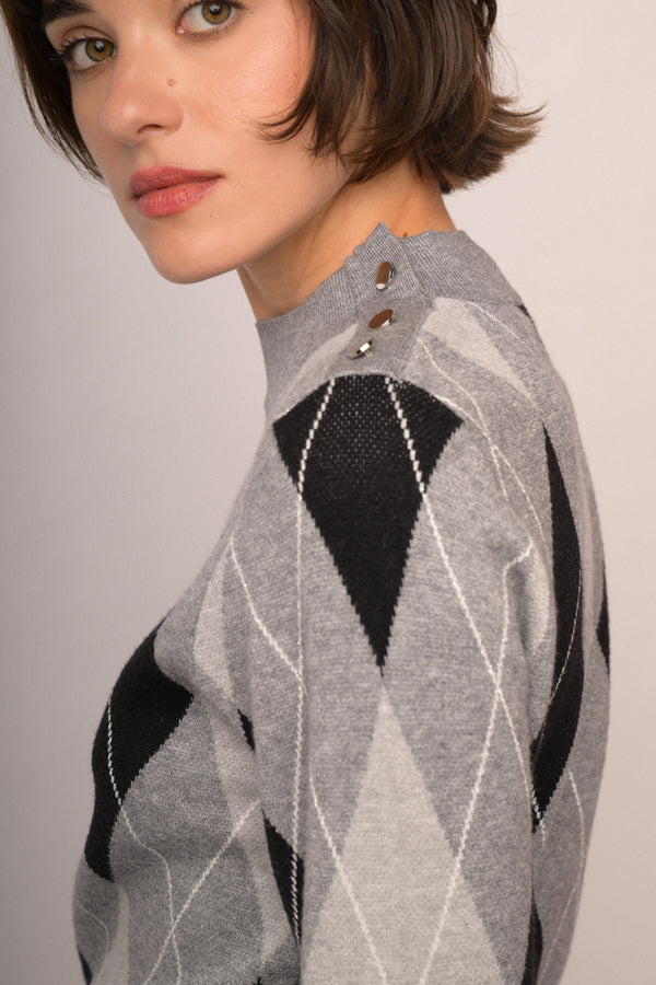 Maglia girocollo rombi