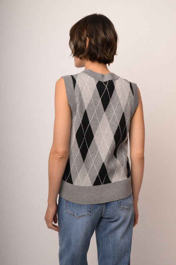 Maglia smanicata rombi