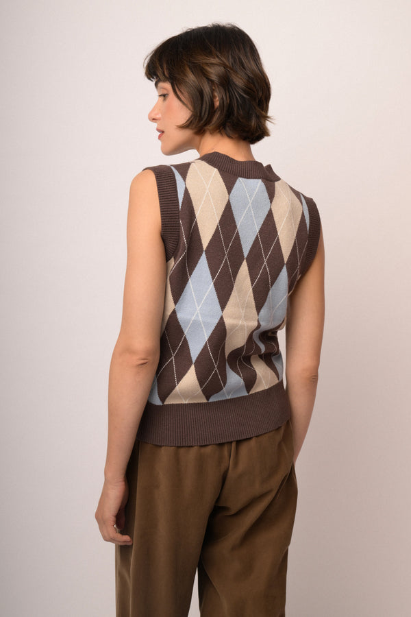 Maglia smanicata rombi