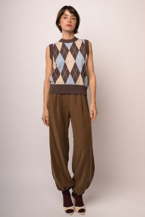 Maglia smanicata rombi