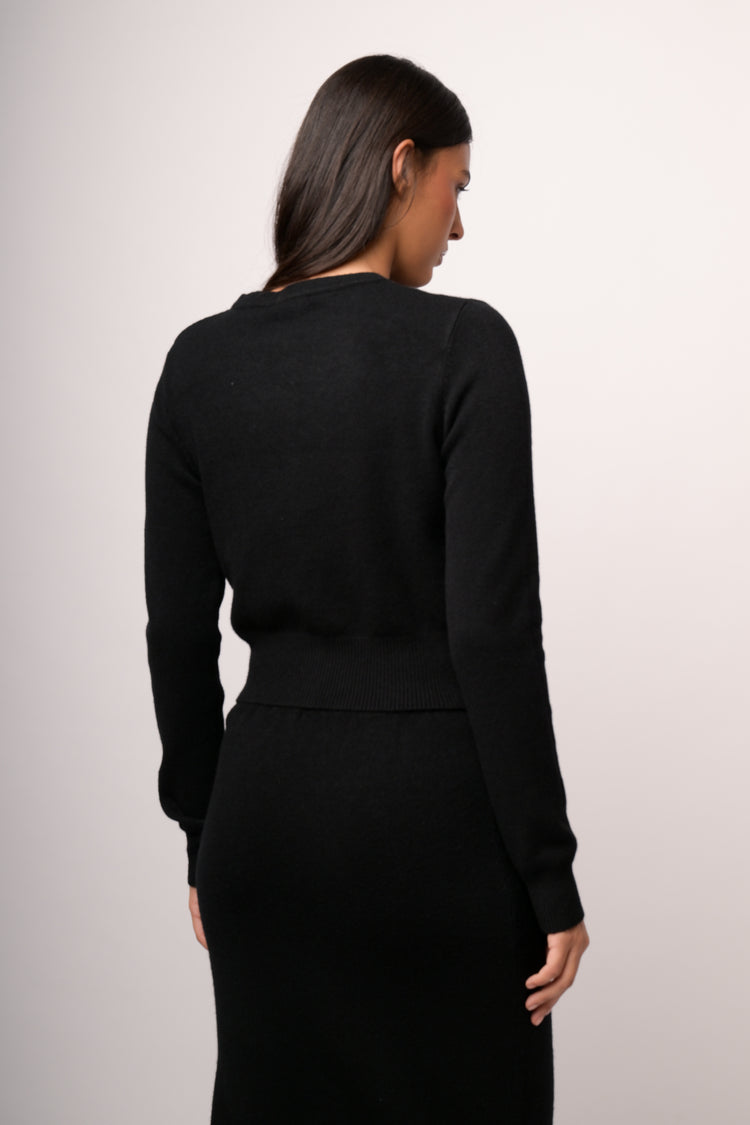 Cardigan con bottoni preziosi