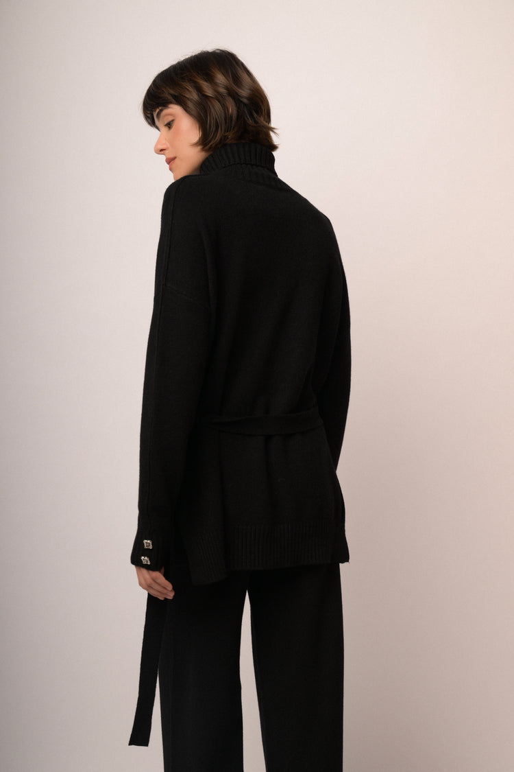Maglia collo con cintura