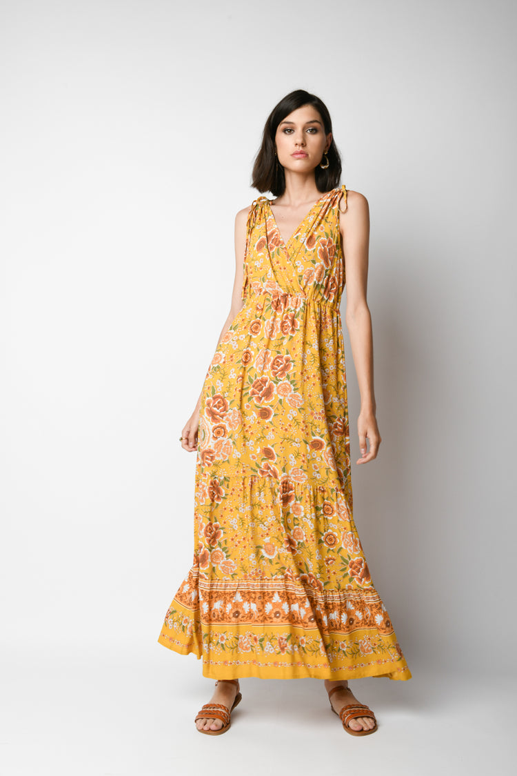 Floral print long dress