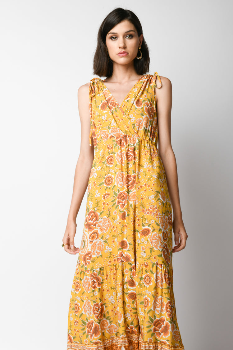 Floral print long dress