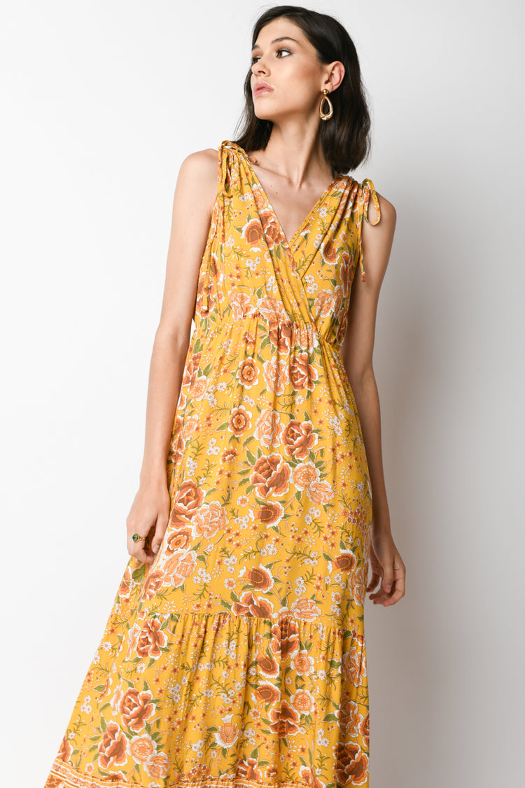 Floral print long dress