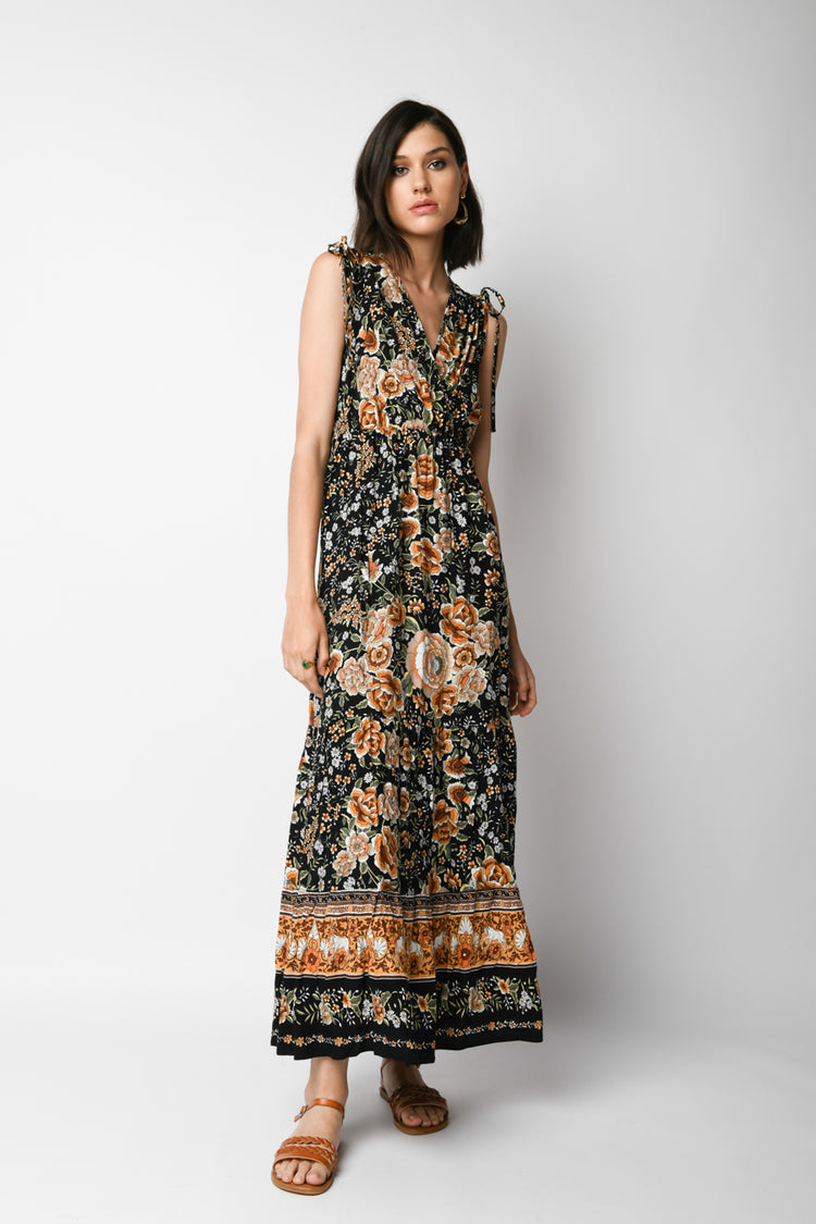 Floral print long dress