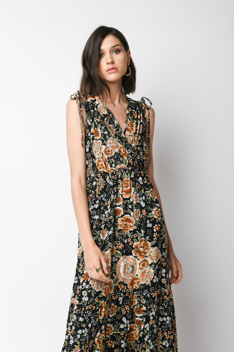 Floral print long dress