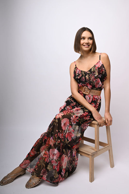 Floral print maxi dress