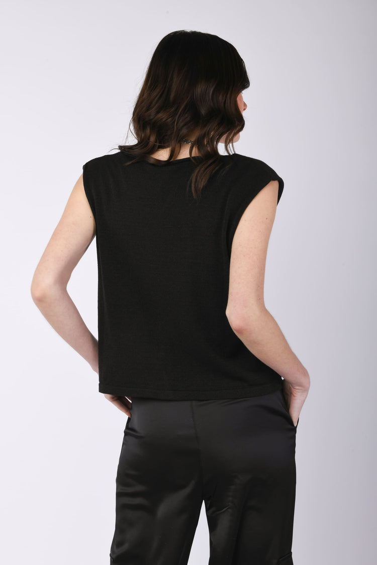 Modal-blend knit vest