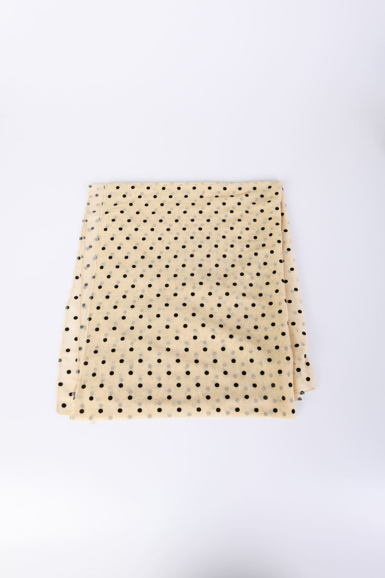 Polka dot lurex tulle scarf
