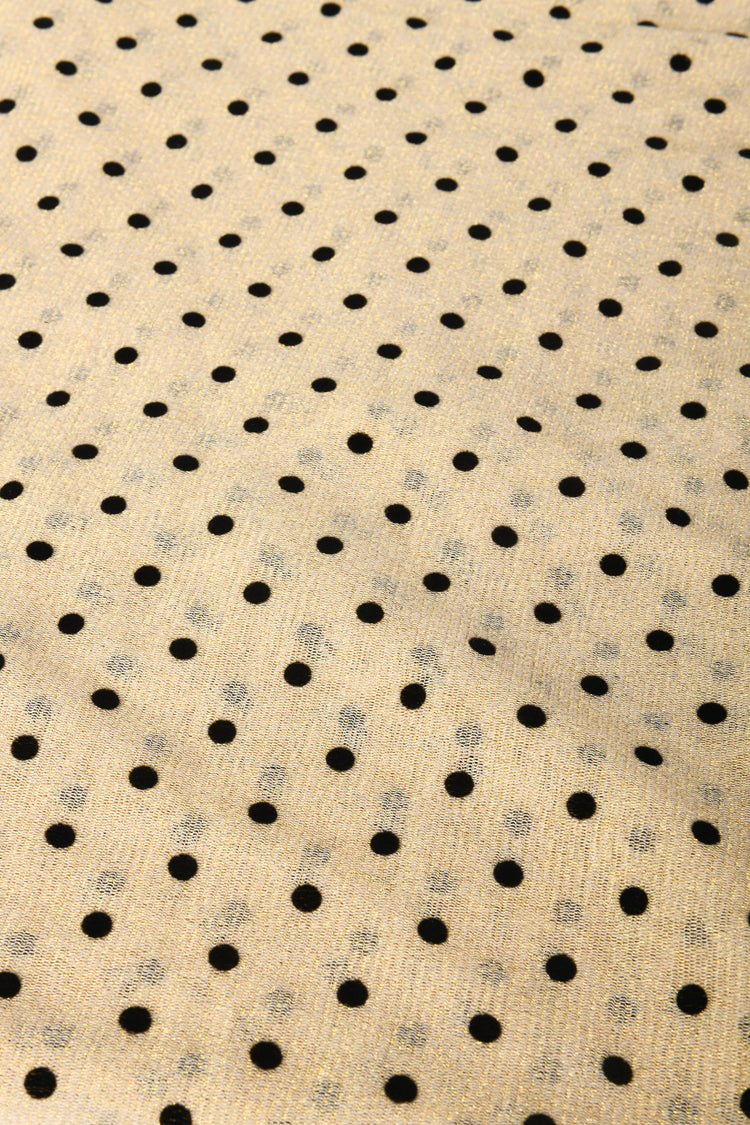 Polka dot lurex tulle scarf