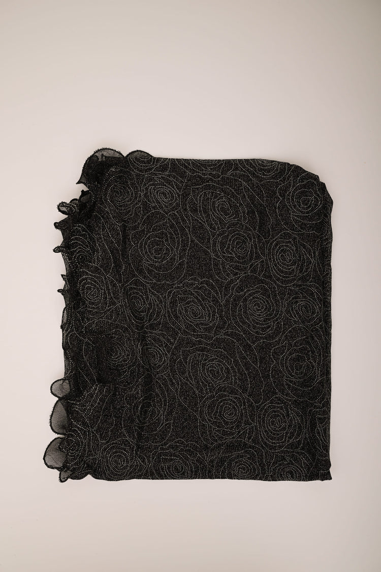 Rose embroidery stole