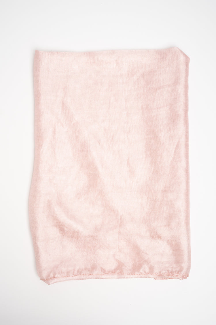 Baby rose shiny fabric stole