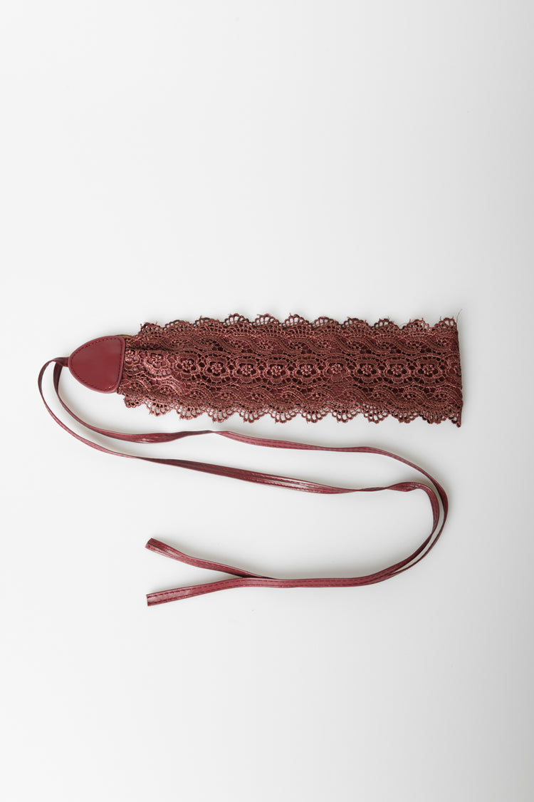 Lace sash belt