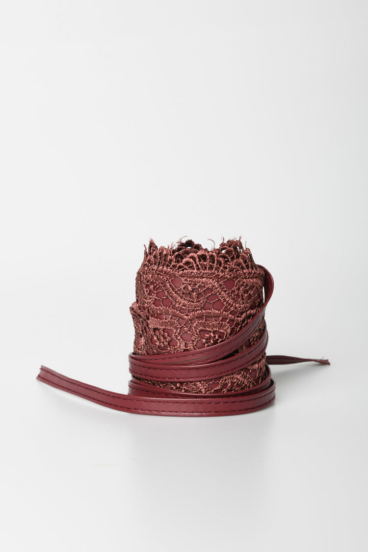 Lace sash belt