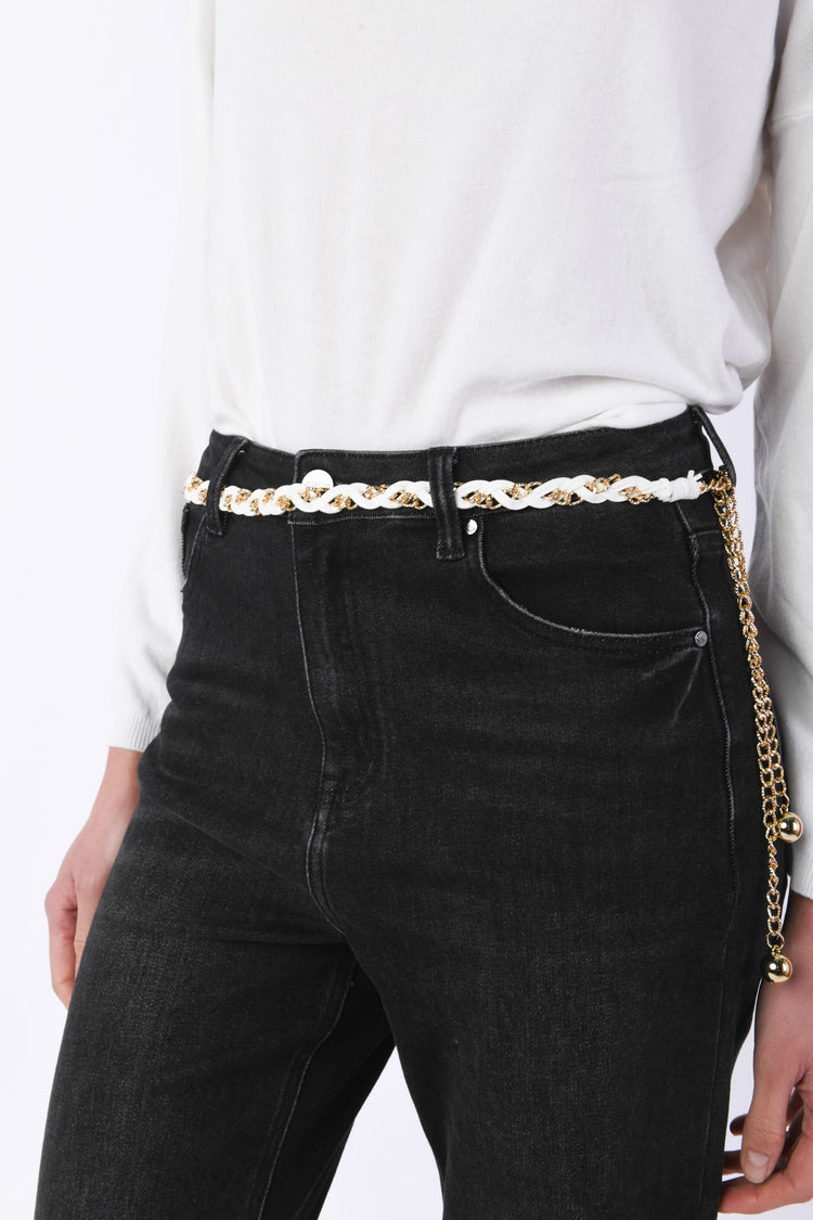 Woven chain belt