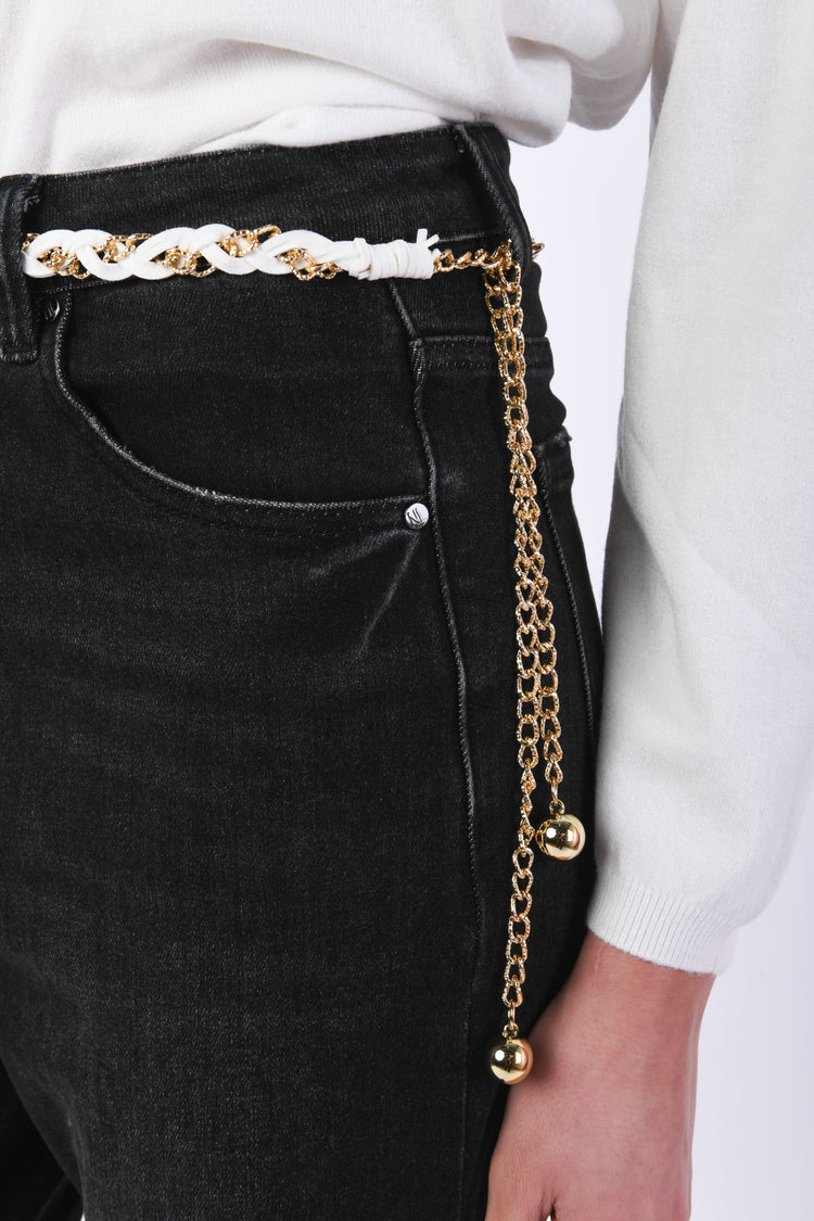 Woven chain belt