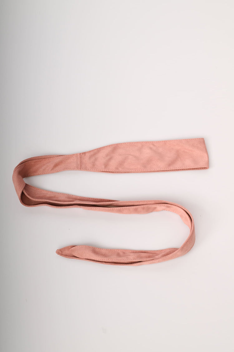Faux suede sash belt