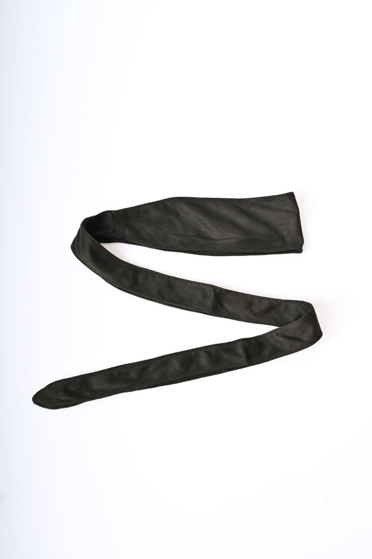 Faux suede sash belt