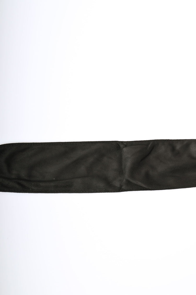 Faux suede sash belt