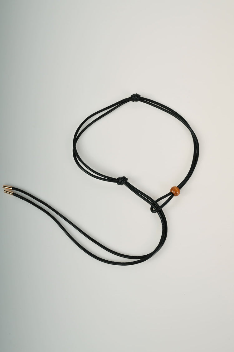 Bead and knots thin belt