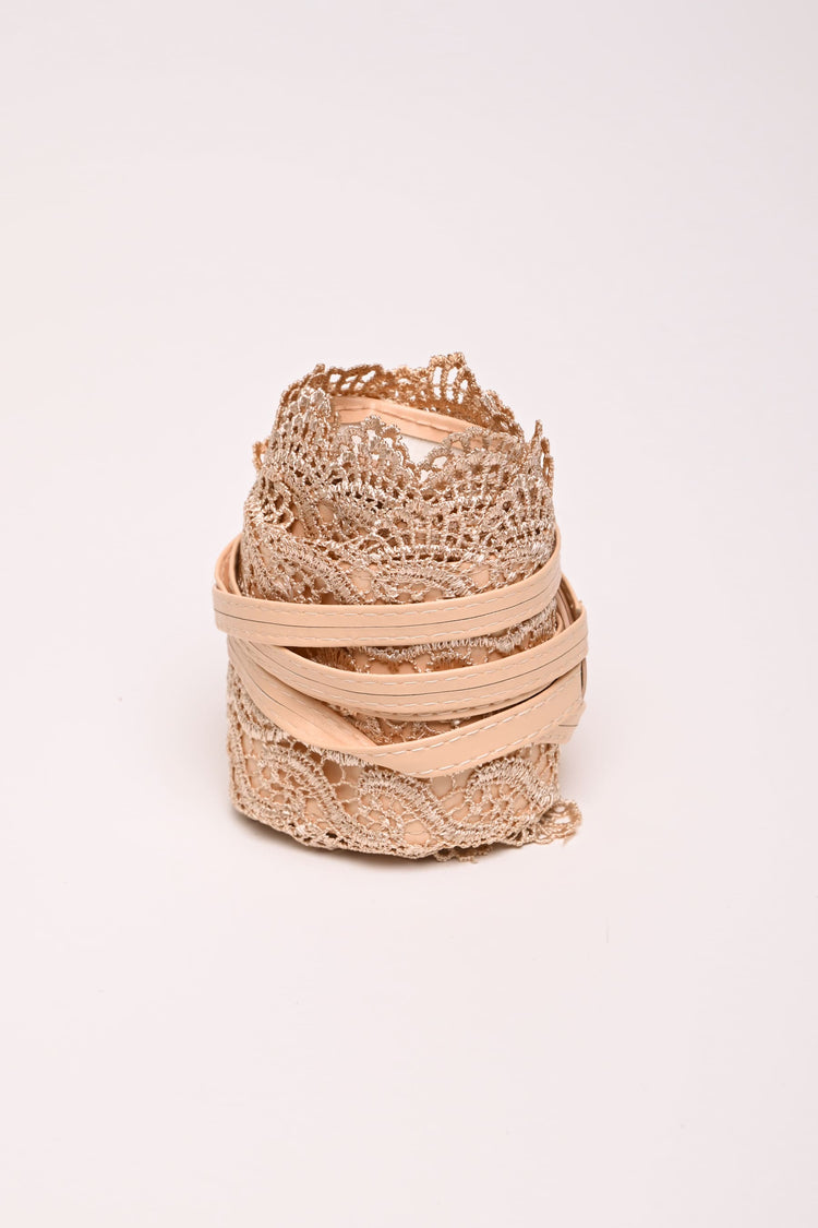 Lace sash belt