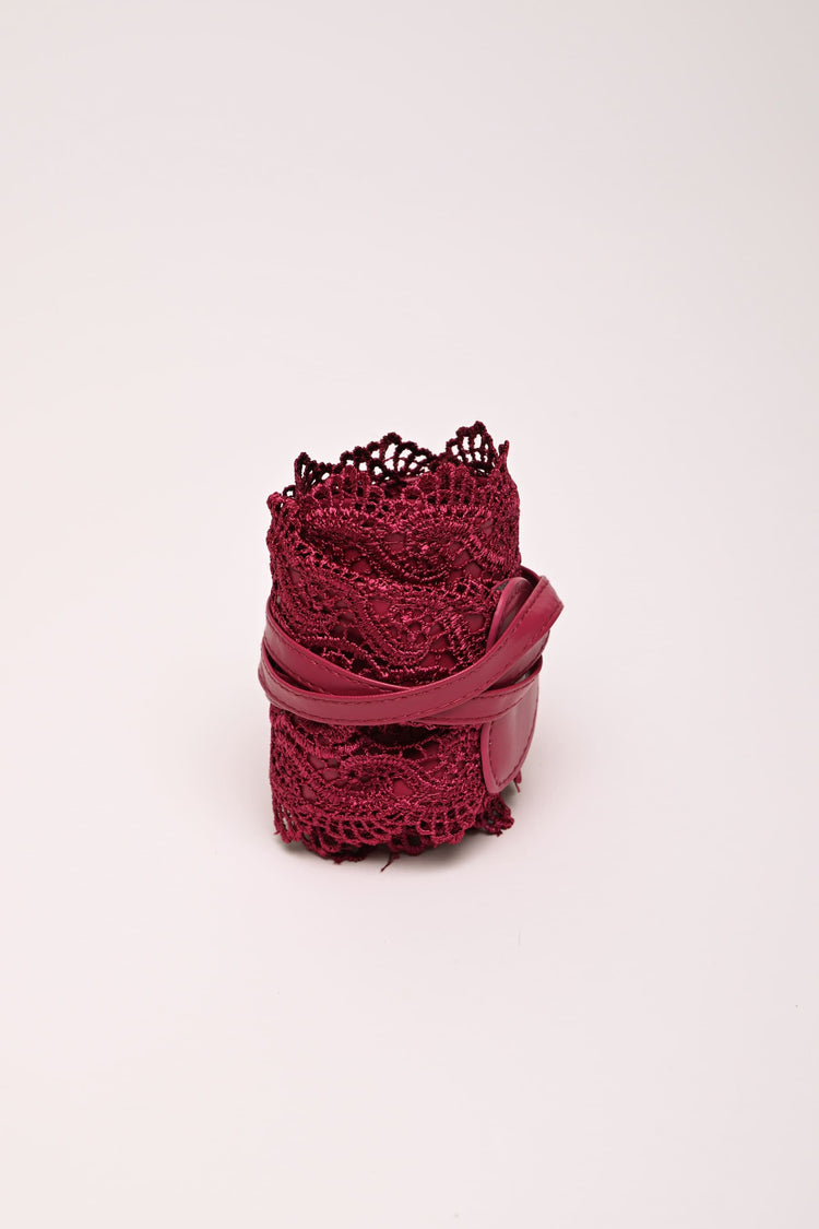 Lace sash belt