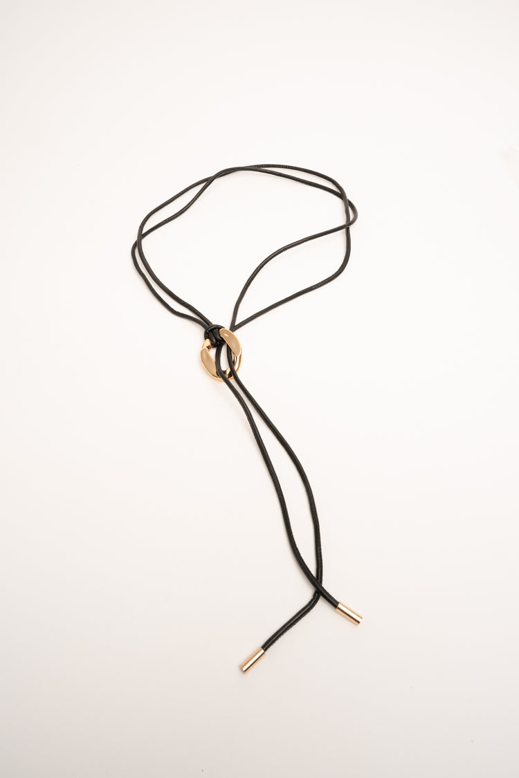 Black rope-effect sash belt