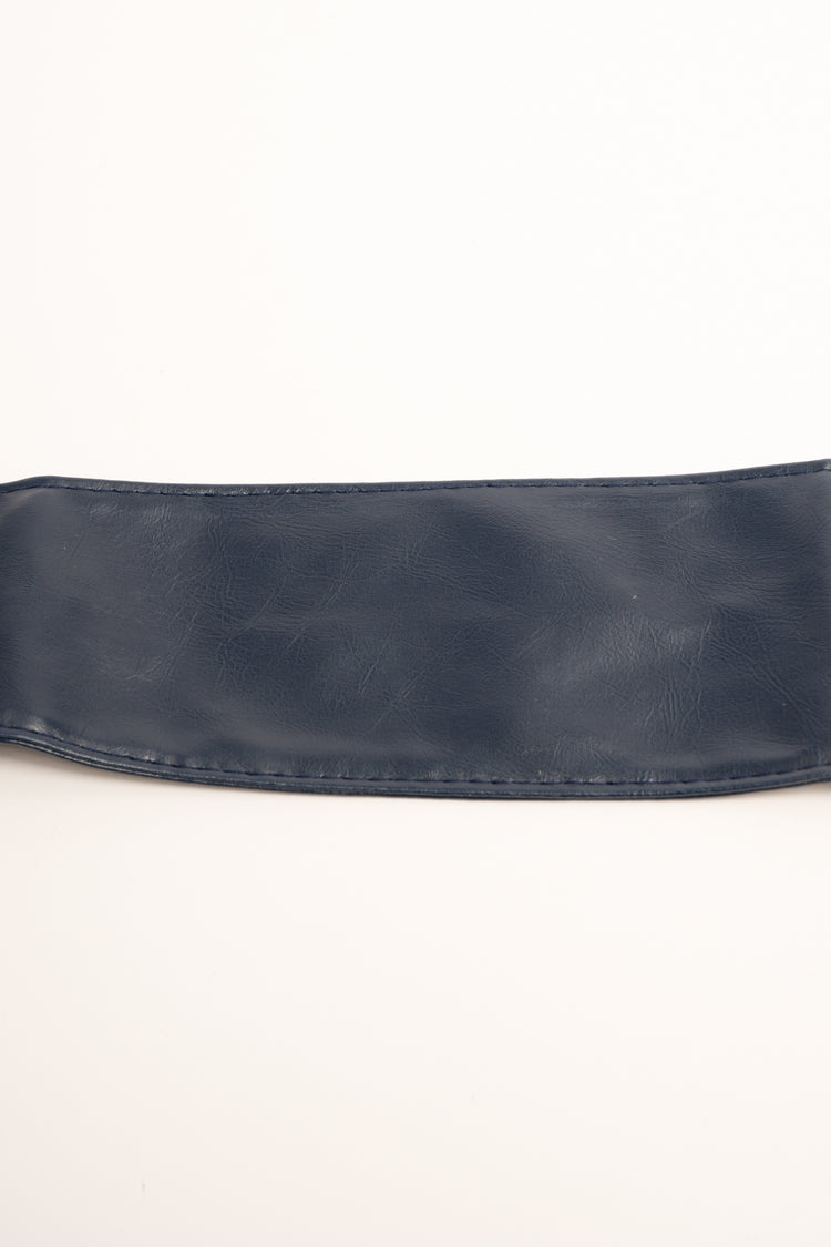 Blue basic sash belt